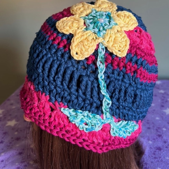Crochet cotton beach beanie medium new - Picture 7 of 8